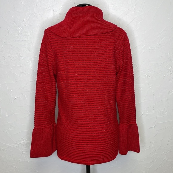 Calvin Klein Red Cowl Neck Sweater - Picture 3 of 7